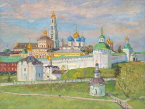 Вид на благословенную Свято-Троице Сергиеву Лавру, 2026г., х.м., 60х80