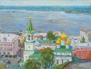 Нижний Новгород. Вид на Волгу, 2026г., х.м., 50х65